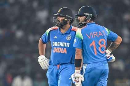 India's Virat Kohli (R) along with his captain Rohit Sharma (AFP) India's Virat Kohli (R) along with his captain Rohit Sharma (AFP)