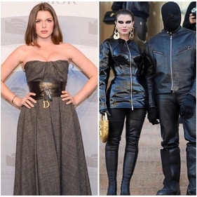 (Left) Julia Fox before she dated Kanye; (Right) Her fashion transition after Julia started dating Kanye West (Photos: Instagram)