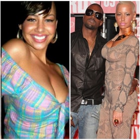 (Left) Amber Rose before she dated Kanye; (Right) Her fashion transition after Amber started dating Kanye West (Photos: Instagram)