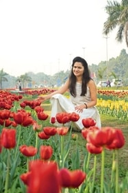 Born and brought up in Delhi, Vantika Agrawal confesses that this was the first-time ever that she got to experience the Tulip Festival. (Photo: Anurag Mehra/HT)