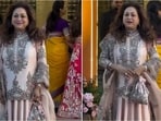Tina Ambani turned heads in a stunning pastel pink lehenga at Aadar Jain and Alekha Advani's mehendi ceremony, Tina Ambani turned heads in a stunning pastel pink lehenga at Aadar Jain and Alekha Advani's mehendi ceremony,