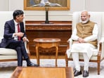 Prime Minister Narendra Modi meets Former UK Prime Minister Rishi Sunak, in New Delhi on Tuesday.


