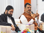 Maharashtra chief minister Devendra Fadnavis with deputy CM Eknath Shinde in Nagpur. Maharashtra chief minister Devendra Fadnavis with deputy CM Eknath Shinde in Nagpur.