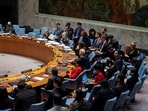 A United Nations Security Council meeting A United Nations Security Council meeting