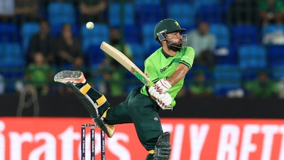 Khushdil Shah did what the top order batters didn't and scored at a quick rate. He smashed 69 in 49 balls.&nbsp; (REUTERS)