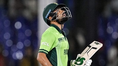 Babar Azam played a very unusual innings (AFP) Babar Azam played a very unusual innings (AFP)