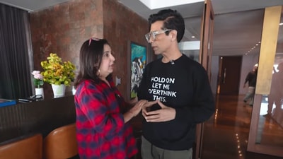 Karan Johar made the remark when he made an appearance in an episode of Farah Khan’s vlog. Karan Johar made the remark when he made an appearance in an episode of Farah Khan’s vlog.