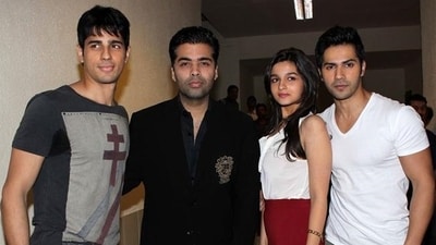 Karan Johar launched Sidharth Malhotra, Ali Bhatt, and Varun Dhawan in Student of the Year. Karan Johar launched Sidharth Malhotra, Ali Bhatt, and Varun Dhawan in Student of the Year.