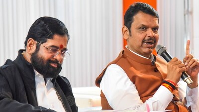 Maharashtra chief minister Devendra Fadnavis with deputy CM Eknath Shinde in Nagpur. (PTI file) Maharashtra chief minister Devendra Fadnavis with deputy CM Eknath Shinde in Nagpur. (PTI file)