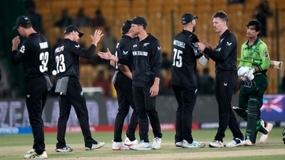 Even that innings, however, was not enough to stop Pakistan from sinking to a bruising 60-run defeat in a result that could pretty much spell the end of the tournament for them already. (AP) Even that innings, however, was not enough to stop Pakistan from sinking to a bruising 60-run defeat in a result that could pretty much spell the end of the tournament for them already. (AP)