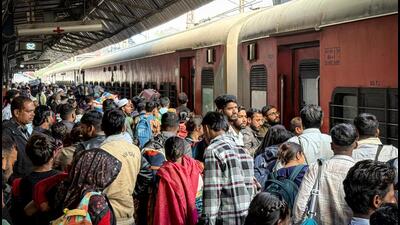 The February 15 stampede occurred around 9.55pm when thousands of passengers gathered at platforms 14 and 15 to board three Prayagraj-bound trains. (Sanchit Khanna/HT PHOTO) The February 15 stampede occurred around 9.55pm when thousands of passengers gathered at platforms 14 and 15 to board three Prayagraj-bound trains. (Sanchit Khanna/HT PHOTO)