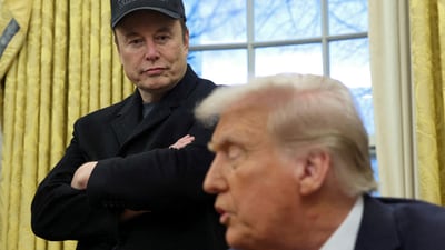 US President Donald Trump with DOGE head Elon Musk (Reuters file)