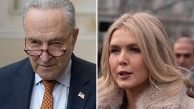 Karoline Leavitt rips Chuck Schumer for suggesting Trump is partly to blame for Delta crash (AP Photo/Rod Lamkey, Jr., AP Photo/Manuel Balce Ceneta) Karoline Leavitt rips Chuck Schumer for suggesting Trump is partly to blame for Delta crash (AP Photo/Rod Lamkey, Jr., AP Photo/Manuel Balce Ceneta)