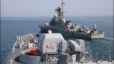 Vessels of the Indian Navy and the Royal Saudi Naval Force during the second edition of bilateral Al-Mohed Al-Hindi exercise in 2023. (GoI) Vessels of the Indian Navy and the Royal Saudi Naval Force during the second edition of bilateral Al-Mohed Al-Hindi exercise in 2023. (GoI)