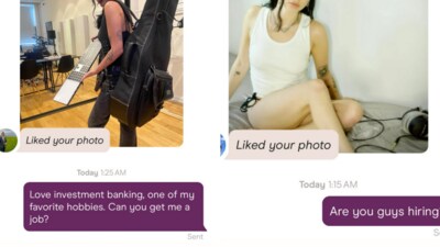 In a bid to escape job hunting despair, a woman used Hinge to seek employment. (X/@clawdez) In a bid to escape job hunting despair, a woman used Hinge to seek employment. (X/@clawdez)