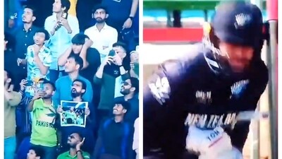 The Karachi crowd and Devon Conway weren't ready for it (Screengrab) The Karachi crowd and Devon Conway weren't ready for it (Screengrab)