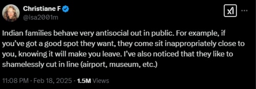 A woman's tweet about Indian families' public behaviour triggered backlash online. (X/@isa2001m) A woman's tweet about Indian families' public behaviour triggered backlash online. (X/@isa2001m)