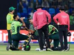 Pakistan's Babar Azam and Fakhar Zaman during Champions Trophy opener against New Zealand