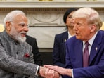 Prime Minister Narendra Modi with US President Donald Trump during a meeting at the White House, in Washington DC. Prime Minister Narendra Modi with US President Donald Trump during a meeting at the White House, in Washington DC.
