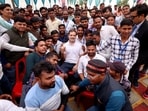 Congress leader Rahul Gandhi interacts with students in Rae Bareli. Congress leader Rahul Gandhi interacts with students in Rae Bareli.