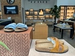 Birkenstock shoes are displayed at a Birkenstock store on February 29, 2024 in Larkspur, California. Birkenstock shoes are displayed at a Birkenstock store on February 29, 2024 in Larkspur, California.