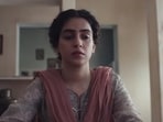 A screenshot of Sanya Malhotra from her movie Mrs. 