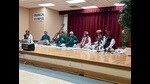 The Gundecha Brothers of the Dagar Gharana performed with Anwar Khan, the award-winning Manganiar folk singer, and his group at the Durga Temple auditorium in Virginia, USA. (Manjari Sinha)