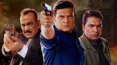 A still from the hit show CID that stars Shivaji Satam, Dayanand Shetty, Aditya Srivastava.