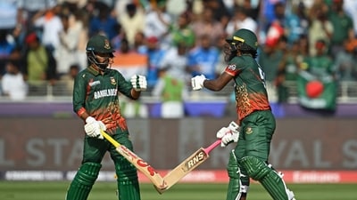 Jaker and Towhid Hridoy put on a display of some old-school middle-over ODI batting to steady the ship for Bangladesh. They went on to put up a 154-run stand for the fifth wicket, Bangladesh's highest for any wicket against India in ODIs. (AFP) Jaker and Towhid Hridoy put on a display of some old-school middle-over ODI batting to steady the ship for Bangladesh. They went on to put up a 154-run stand for the fifth wicket, Bangladesh's highest for any wicket against India in ODIs. (AFP)