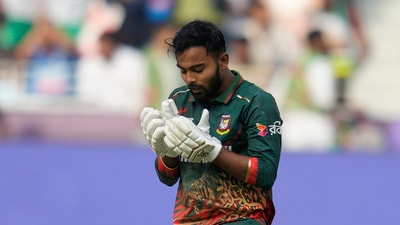 Towhid Hridoy fought cramps to score 100 off 118 balls. His century and his record stand with Jaker Ali helped Bangladesh recover from 35/5 in the ninth over to being all out for 228 in the last. (AP) Towhid Hridoy fought cramps to score 100 off 118 balls. His century and his record stand with Jaker Ali helped Bangladesh recover from 35/5 in the ninth over to being all out for 228 in the last. (AP)