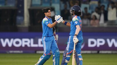 Gill went on to score his second consecutive ODI century, his eighth overall in the format. Rahul hit the winning runs with a hansome pull shot for six in the 47th over. He finished unbeaten on 41 off 47 balls. (AP) Gill went on to score his second consecutive ODI century, his eighth overall in the format. Rahul hit the winning runs with a hansome pull shot for six in the 47th over. He finished unbeaten on 41 off 47 balls. (AP)