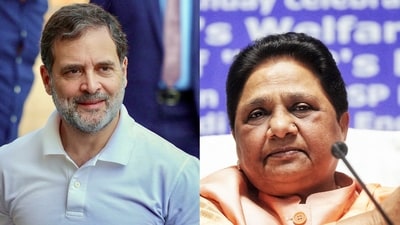 Congress leader Rahul Gandhi (left) and Bahujan Samaj Party chief Mayawati (right). (ANI) Congress leader Rahul Gandhi (left) and Bahujan Samaj Party chief Mayawati (right). (ANI)