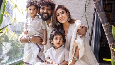Vignesh Shivan and Nayanthara with their twins Ulag and Uyir. Vignesh Shivan and Nayanthara with their twins Ulag and Uyir.