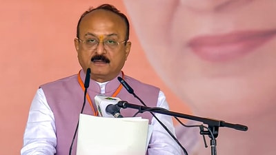 BJP MLA Ashish Sood took the oath as a Minister during the Delhi government's swearing-in ceremony at Ramlila Maidan in New Delhi. (PTI) BJP MLA Ashish Sood took the oath as a Minister during the Delhi government's swearing-in ceremony at Ramlila Maidan in New Delhi. (PTI)