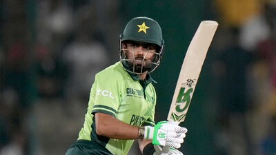 Pakistan's Babar Azam bats during the ICC Champions Trophy cricket match between Pakistan and New Zealand. (AP) Pakistan's Babar Azam bats during the ICC Champions Trophy cricket match between Pakistan and New Zealand. (AP)