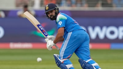 India captain Rohit Sharma bats against Bangladesh in Champions Trophy