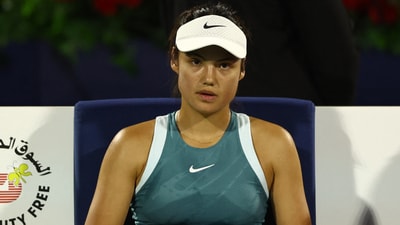 Britain's Emma Raducanu faced a distressing situation during her second-round match at the Dubai Tennis Championships, (REUTERS)