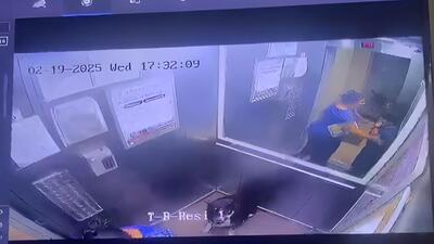 The widely shared CCTV footage of the assault. (HT Photo) The widely shared CCTV footage of the assault. (HT Photo)