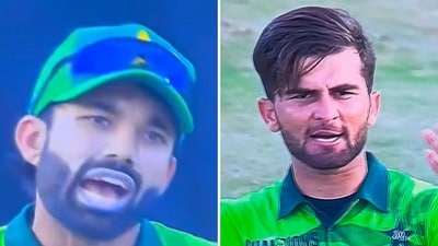 Shaheen Afridi didn't take Mohammad Rizwan's criticism at all (Screengrab) Shaheen Afridi didn't take Mohammad Rizwan's criticism at all (Screengrab)