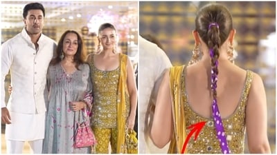 Alia Bhatt attends Aadar Jain's mehendi ceremony. Alia Bhatt attends Aadar Jain's mehendi ceremony.