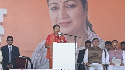 Rekha Gupta, a first-time MLA from Shalimar Bagh, taking oath as Delhi CM, while Parvesh Verma, Kapil Mishra, and four other BJP MLAs were sworn in as cabinet ministers. (HT photo) Rekha Gupta, a first-time MLA from Shalimar Bagh, taking oath as Delhi CM, while Parvesh Verma, Kapil Mishra, and four other BJP MLAs were sworn in as cabinet ministers. (HT photo)