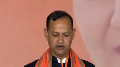 BJP MLA Ravinder Indraj Singh took oath as a Cabinet minister in the Delhi government. (ANI) BJP MLA Ravinder Indraj Singh took oath as a Cabinet minister in the Delhi government. (ANI)