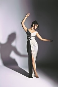 Dripping in drama, this Shantnu & Nikhil look is monochrome magic—sculpted draping, a cinched waist, and a thigh-high slit make it effortlessly bold and undeniably statement-making. (Photo: Vijit Gupta) Dripping in drama, this Shantnu & Nikhil look is monochrome magic—sculpted draping, a cinched waist, and a thigh-high slit make it effortlessly bold and undeniably statement-making. (Photo: Vijit Gupta)