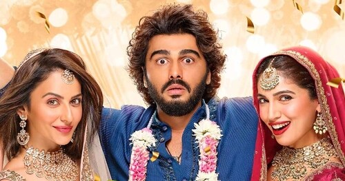 Rakul Preet Singh, Arjun Kapoor, and Bhumi Pednekar in Mere Husband Ki Biwi Rakul Preet Singh, Arjun Kapoor, and Bhumi Pednekar in Mere Husband Ki Biwi