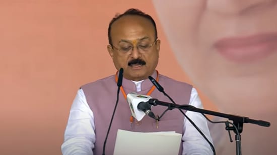 Ashish Sood took oath as Delhi cabinet minister at Ramlila Maidan on Thursday. (YouTube/BJP)