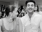 Alia Bhatt and Ranbir Kapoor were caught in a candid moment at Aadar Jain's pre-wedding. Alia Bhatt and Ranbir Kapoor were caught in a candid moment at Aadar Jain's pre-wedding.