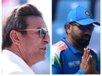 Wasim Akram (L) is aware of that feeling which Axar Patel went through after Rohit Sharma (R) dropped the catch