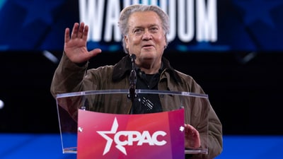 Steve Bannon speaks at the Conservative Political Action Conference, CPAC, at the Gaylord National Resort & Convention Center, Thursday, Feb. 20, 2025, in Oxon Hill, Md. (AP Photo/Jose Luis Magana) (AP) Steve Bannon speaks at the Conservative Political Action Conference, CPAC, at the Gaylord National Resort & Convention Center, Thursday, Feb. 20, 2025, in Oxon Hill, Md. (AP Photo/Jose Luis Magana) (AP)