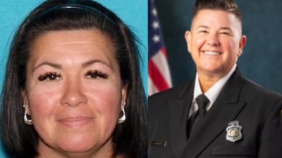 Yolanda Marodi (Left) is accused of killing her wife Rebecca "Becky" Marodi (Right). (San Diego County Sheriff’s Office (left), Cal Fire (right)) Yolanda Marodi (Left) is accused of killing her wife Rebecca "Becky" Marodi (Right). (San Diego County Sheriff’s Office (left), Cal Fire (right))