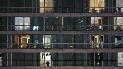 Clothes of migrants deported from the United States hang on windows inside a hotel in Panama City on Feb. 20 (AP) Clothes of migrants deported from the United States hang on windows inside a hotel in Panama City on Feb. 20 (AP)
